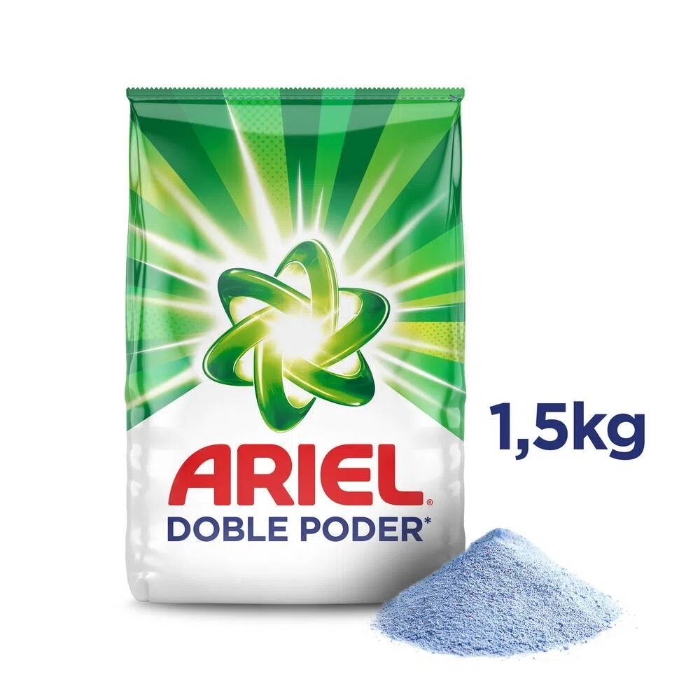 Detergente Para Ropa En Polvo Ariel Doble Poder Caja 8 kg