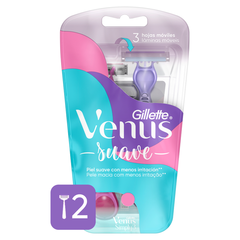 Gillette Venus Suave Maquinas Desechables Para Depilar 2 Unidades Mercado