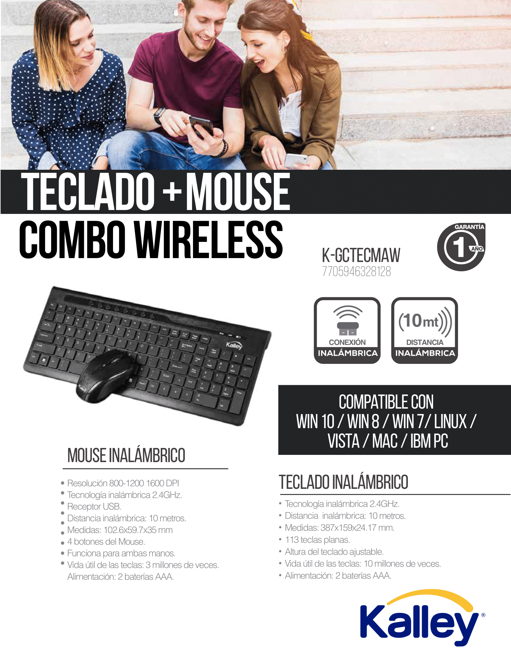 Teclado inalambrico kalley new arrivals