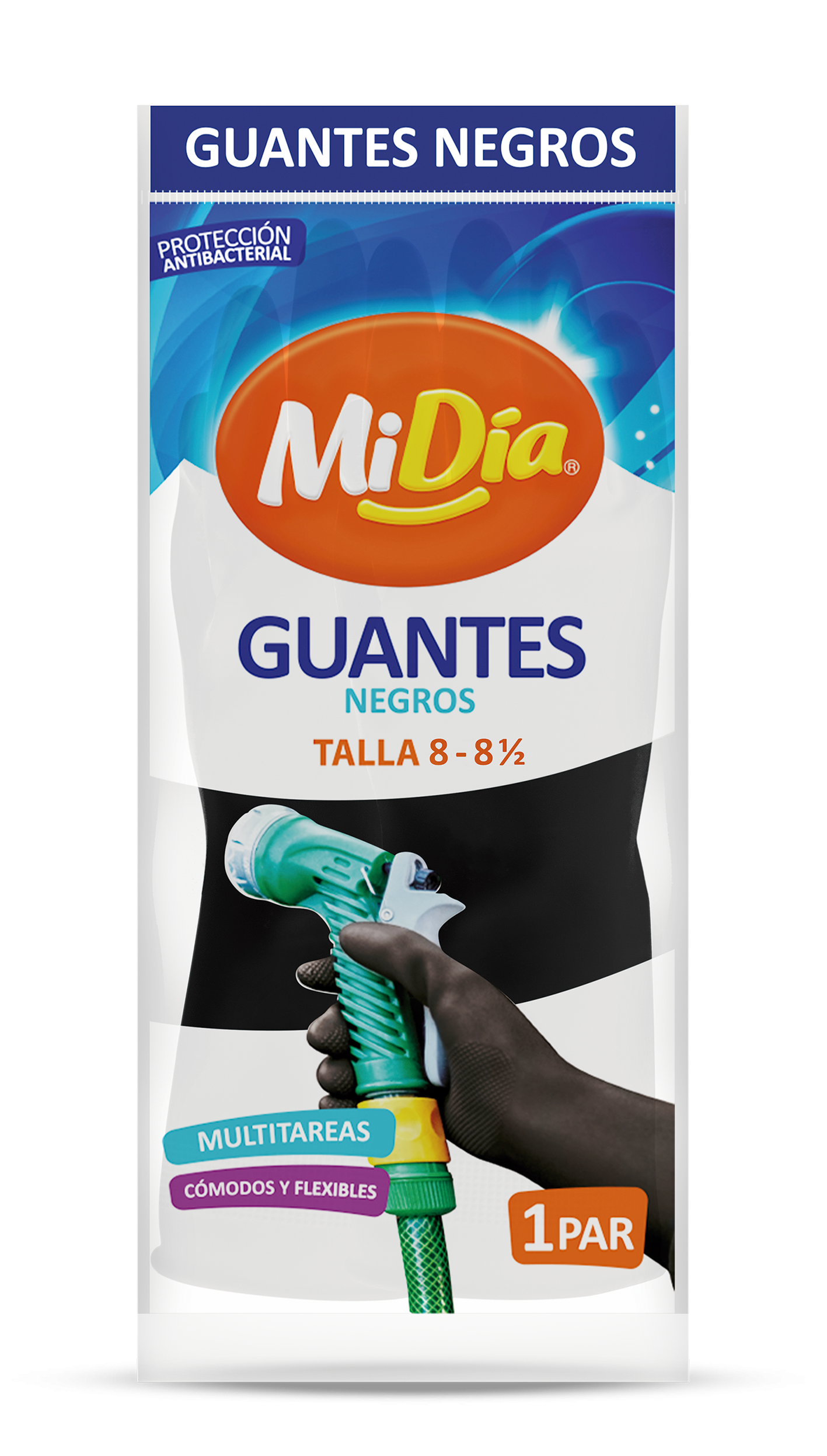 1 par de guantes negros para lavar el hogar, guantes de limpieza