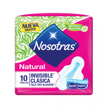 Toallas Higiénicas Nosotras Invisible Clasica x10Und