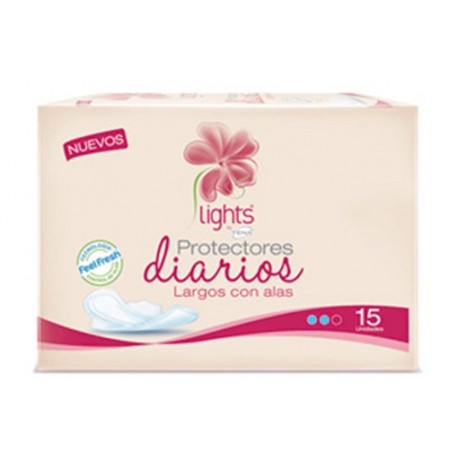 Protector Lights By Tena Largos Con Alas x15