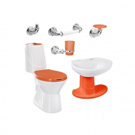 Combo Corona Happy Home Sin Semipedestal 4.8 Naranja II