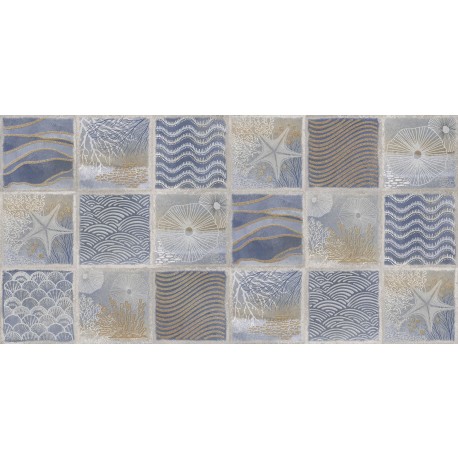Base Decorada Corona Coral Azul Cara Única