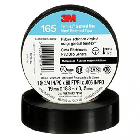 Cinta Aisladora 3M 19mm X 10 Metros Negra