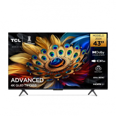 TV TCL 43" Pulgadas 109 cm 43 C655 Advanced 4K-UHD QLED Smart TV Google