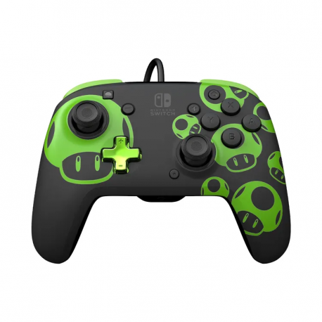 Control PDP Alámbrico para Switch Honguito Negro|Verde