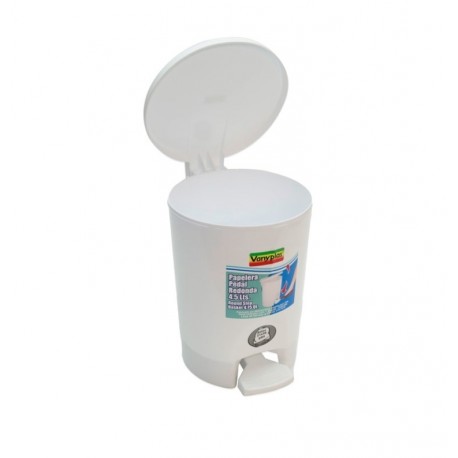 Papelera Pedal 4.5 Lt Blanca