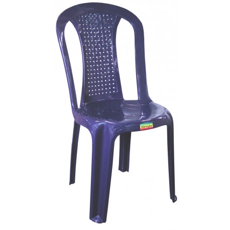 Silla Plástica Sin Brazos Vanyplas Bambu Azul Oscuro