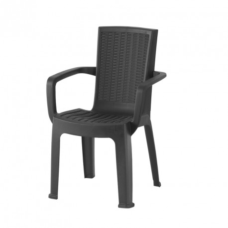 Silla Aura con Brazos Vanyplas Negra