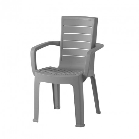 Silla Nova con Brazos Vanyplas Gris