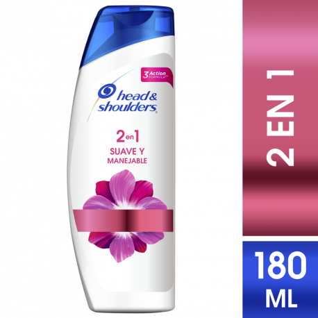 Head & Shoulders Suave y Manejable 2en1 180ml
