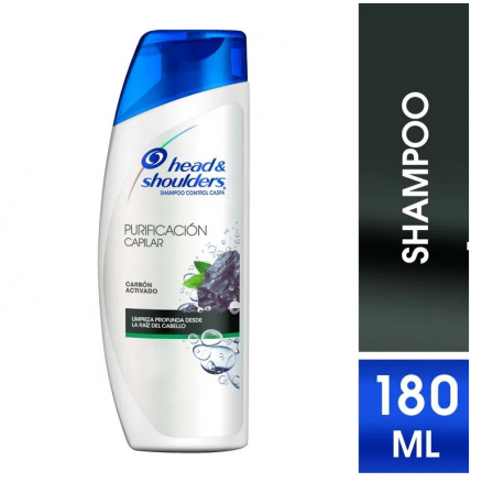 Head & Shoulders Purificación Capilar Carbón Activado Shampoo Control Caspa 180ml