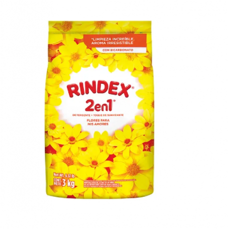 Detergente en polvo Rindex Flores Jabón 3000gr