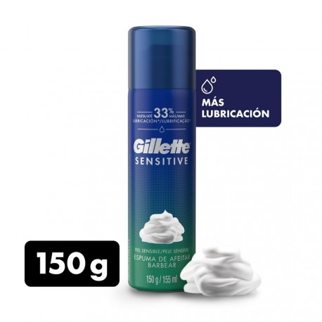 Espuma De Afeitar Gillette Sensitive x150g