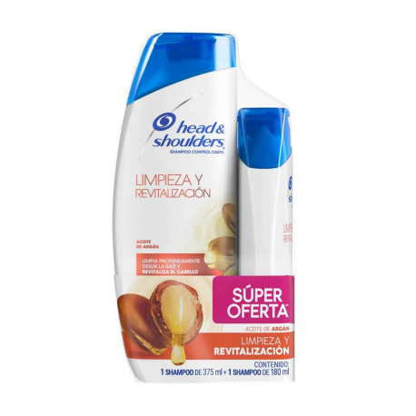 Shampoo Head & Shoulders Limpieza Y Revitalización Argán X375ml