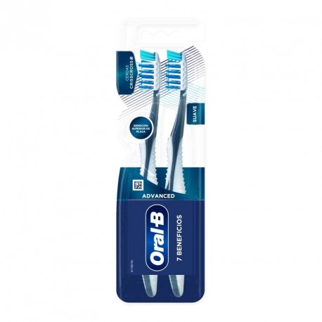 Oral-B Advanced 7 Beneficios Cepillos Dentales Suave 2 Und