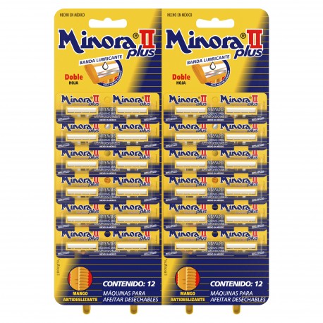 Máquina de Afeitar Minora II Plus Display x 24Und
