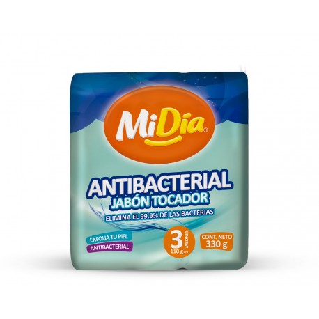 Jabón Corporal Antibacterial MiDía x 3 uds