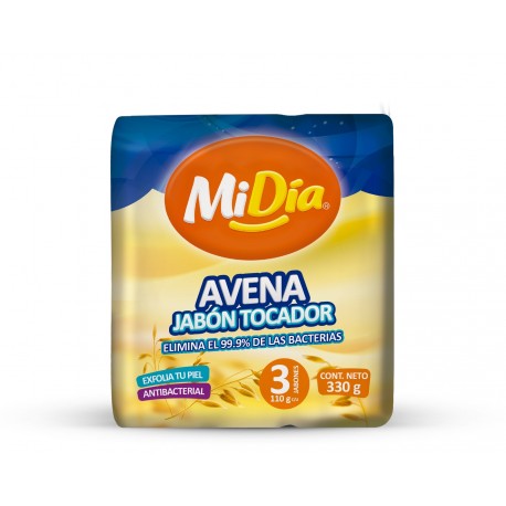 Jabon  avena MiDia x3 330g