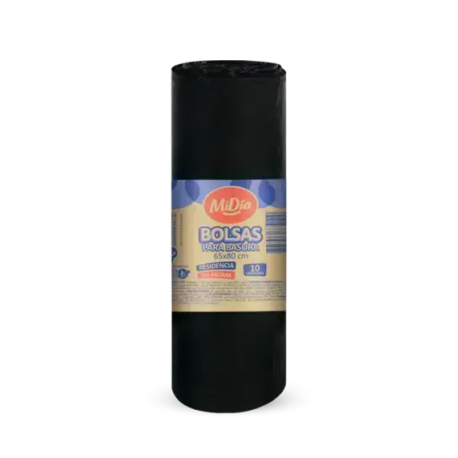 Bolsa De Basura MiDia Negra 65cm X 80cm Caja 50 Unidades
