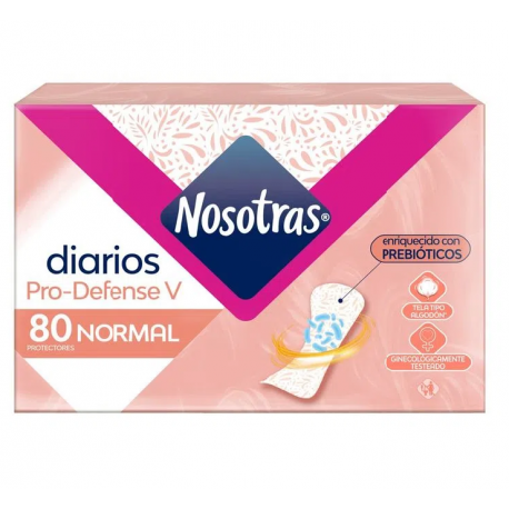 PROTECTORES DIARIOS NOSOTRAS PRODEFENSE PREBIÓTICOS X 80UND