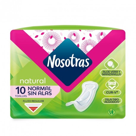 Toalla Higiénica Nosotras Natural Sin Alas x 10Und