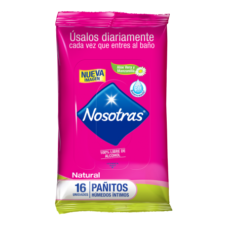 Pañitos Íntimos Nosotras Natural  x16