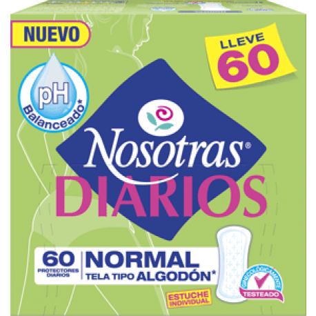 Protectores Femeninos Nosotras Normal X 60 Unidades