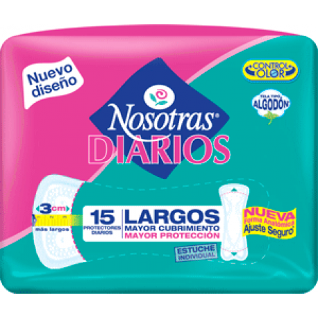 Protectores Diarios Nosotras Largos 12x15
