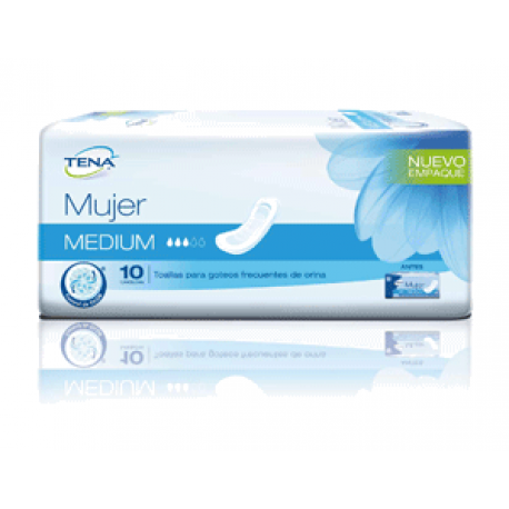 Toallas Higiénicas Tena Mujer Medium X 10 Unidades