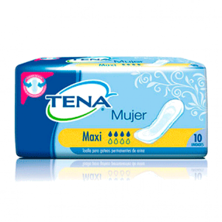 Toallas Higiénicas Tena Mujer Maxi  x 10