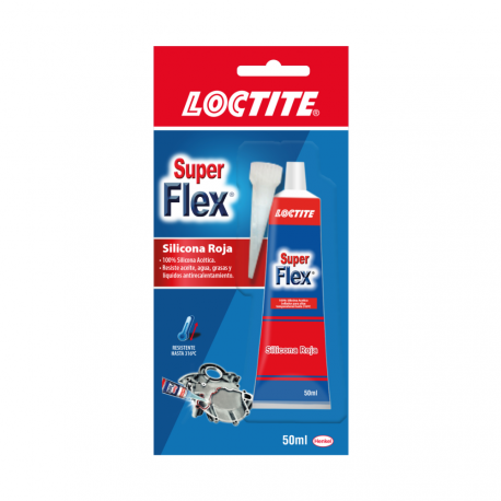 Silicona Loctite Super Flex Roja Alta Temperatura 50ml