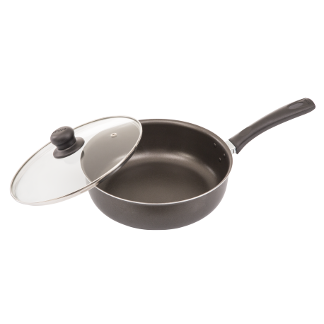 Sartén Jumbo 24 cm IMUSA Antiadherente con Tapa de vidrio Smart