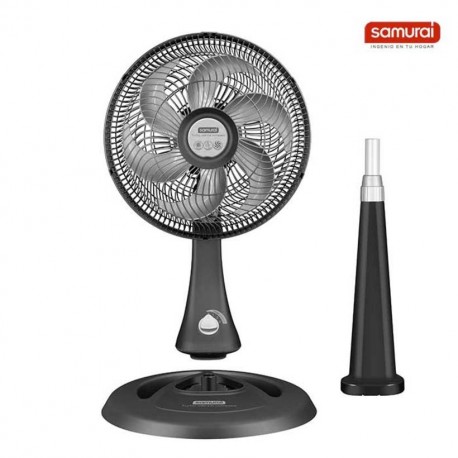 Ventilador SAMURAI Turbo Silence Compact 2 en 1 Negro