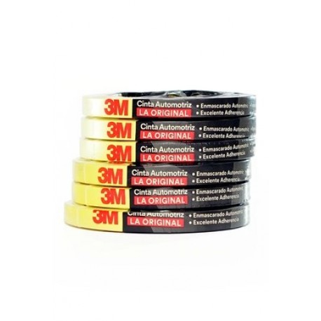 Cinta Amarilla La Original 3M Automotriz 18mmx50m Acordeon x 10un
