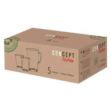 Set Cristar Jarra + 4 Vasos