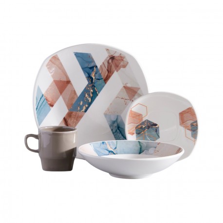 Vajilla Corona 4 Puestos / 16 Piezas Lois