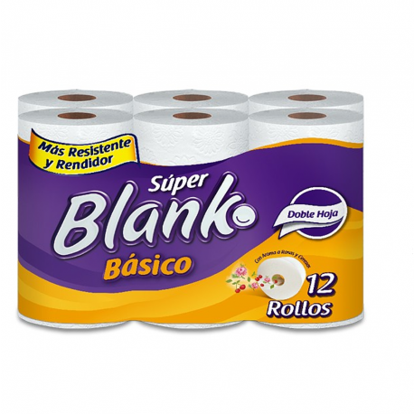 Papel Higiénico 2 Hojas Super Blanko Básico 12 Undx18M