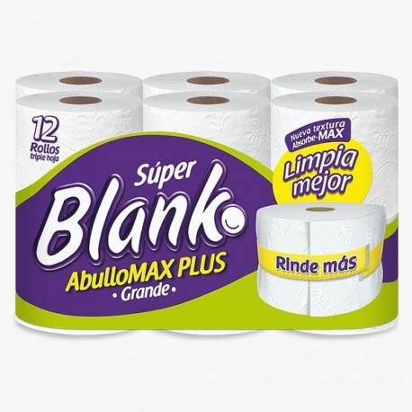 Papel Higienico Super Blanko Grande Abullonado 12Rx22M