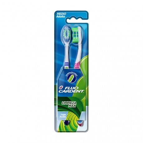 Cepillo Dental JGB Fluocardent Limpieza Máxima X 2 Unidades