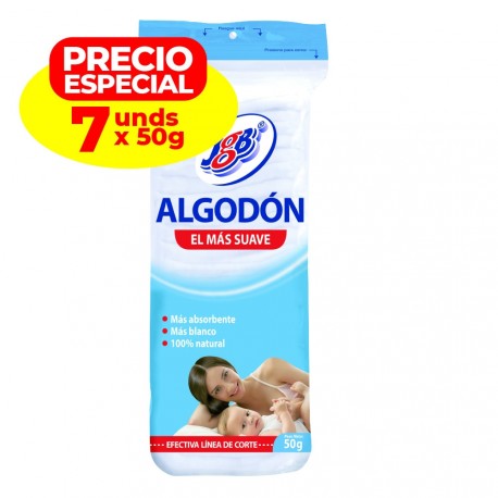 Algodón JGB Zigzag 7 Und x 50g Precio Especial