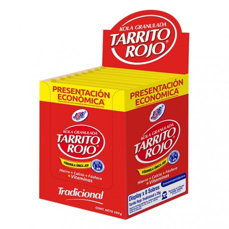 Tarrito Rojo JGB Tradicional Display 8 sobres X 25g