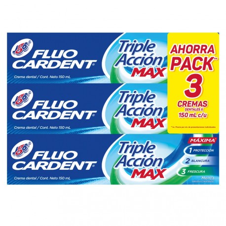 Crema Dental JGB floucardent triple acción Max x 50 ml + Cepillo