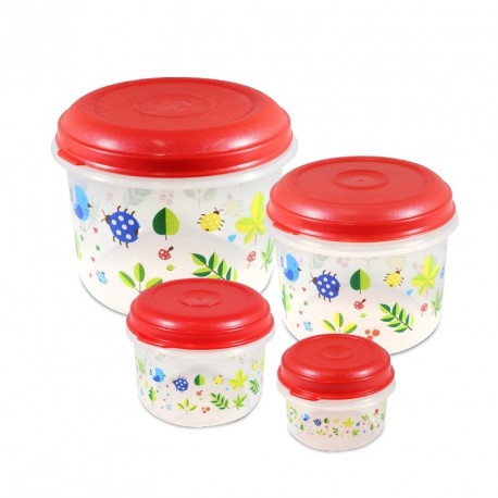 Juego Hermeticos X 4 Decorados Kendy