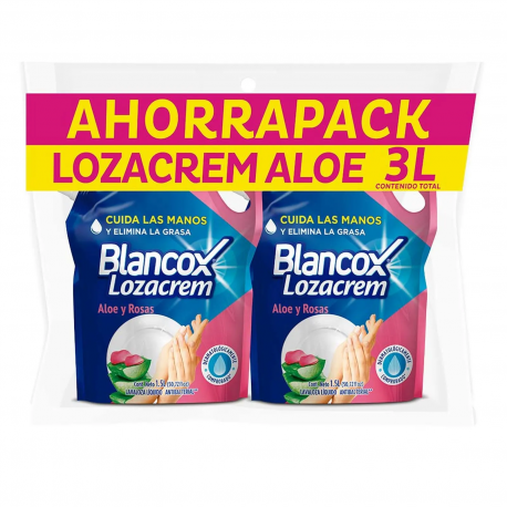Lavaloza Blancox Lozacrem Liquido Aloe Doypack 2 Unidades X 1500ml