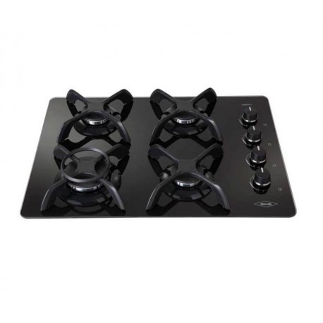 Estufa de empotrar Cristal negro 60X43 cm Hierro fundido gas natural