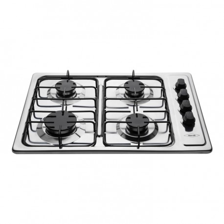 Estufa de empotrar Haceb 60cms 4 Puestos Gas Natural Sesamo Gris