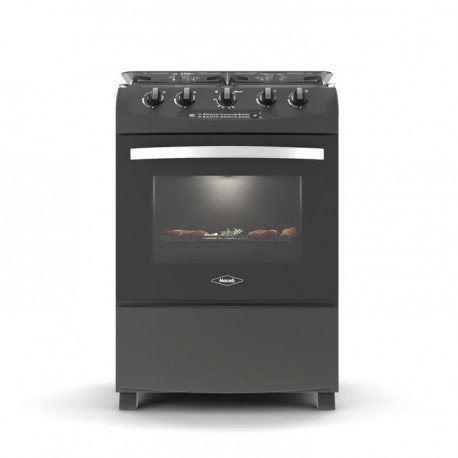 Estufa de Piso HACEB 4 Puestos Con Horno Gas Natural 60-VF Negro