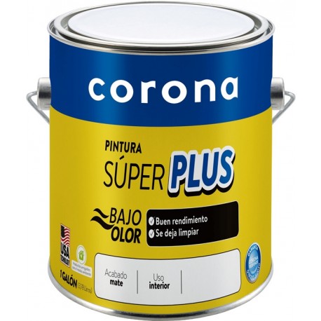 Pintura Corona Súper Plus Blanco 1Gl